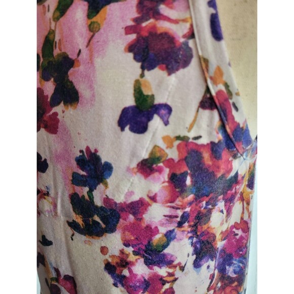 Watercolor Floral Tank Long Flowy Stretchy Small - Picture 5 of 10